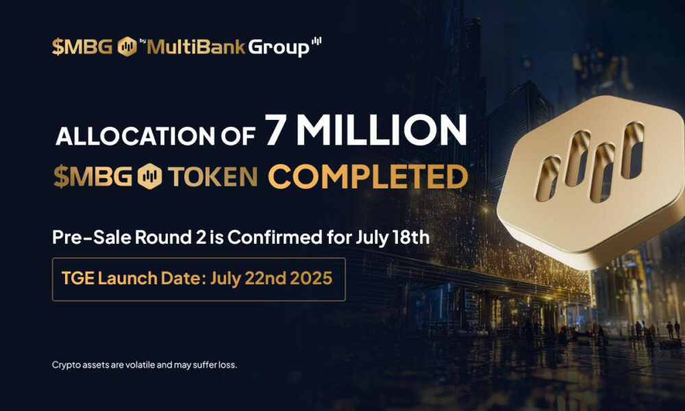 MultiBank Group says 7 Million $MBG tokens sold out in under one hour