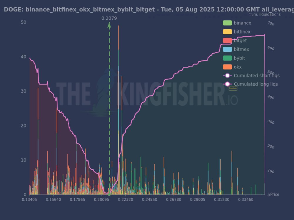 Dogecoin liquidation map