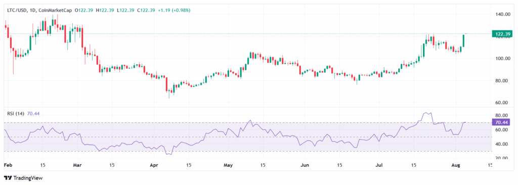 LTC with RSI indicator