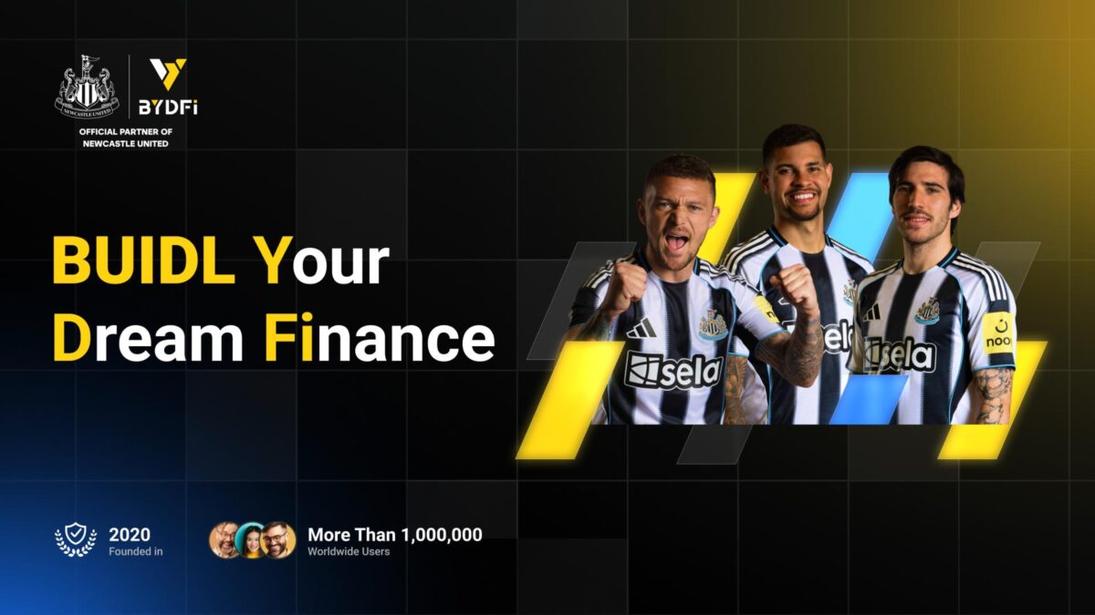 BYDFi Highlights 'BUIDL' ethos during Newcastle United match against Arsenal