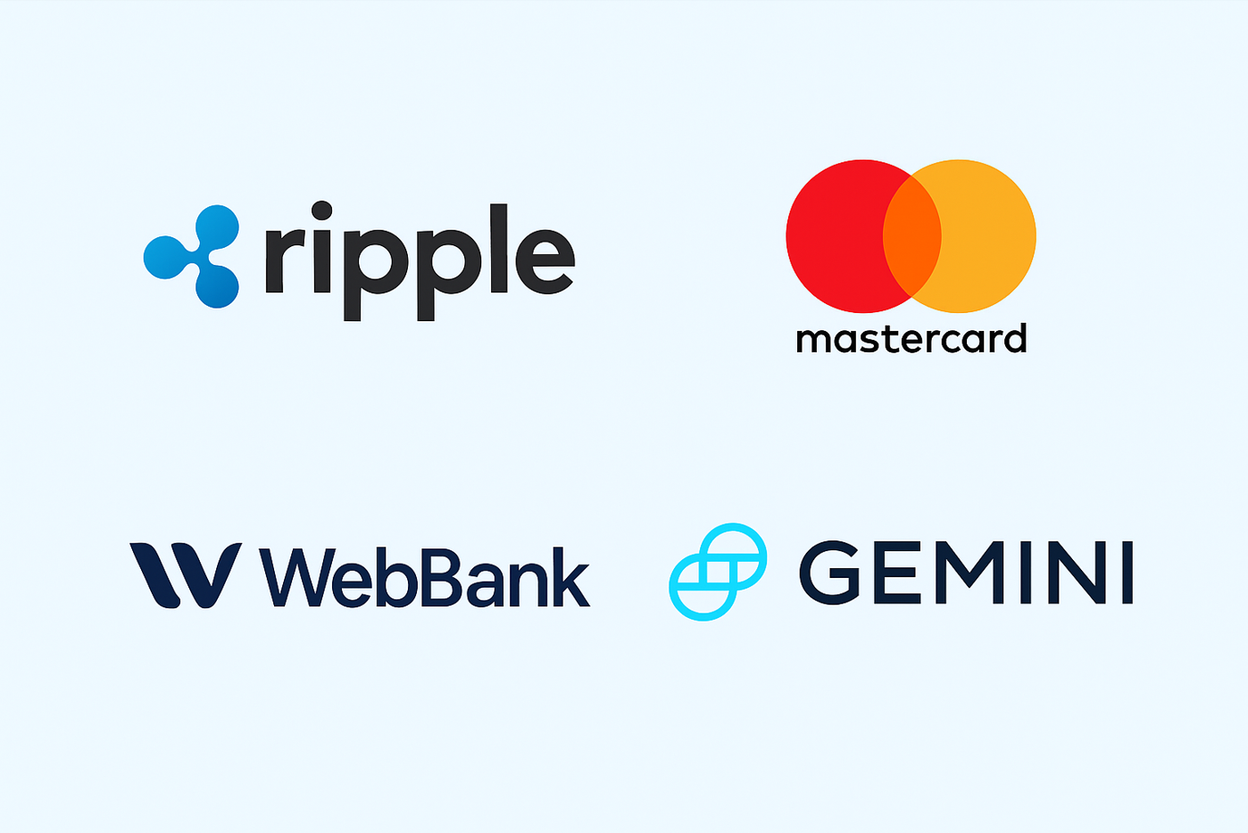 Ripple, Mastercard, WebBank, and Gemini partner