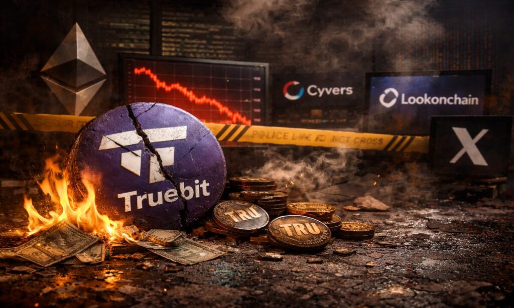 TRU token price is collapsing after the Truebit Protocol hack that drained 8,535 ETH in a $26 million smart contract exploit.
