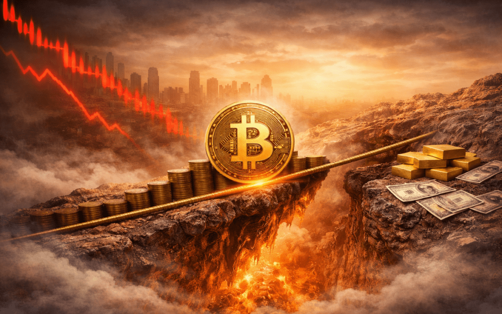 Bitcoin 1-day price chart showing sideways consolidation near $66.9K with weak momentum, RSI below 50, and MACD in negative territory